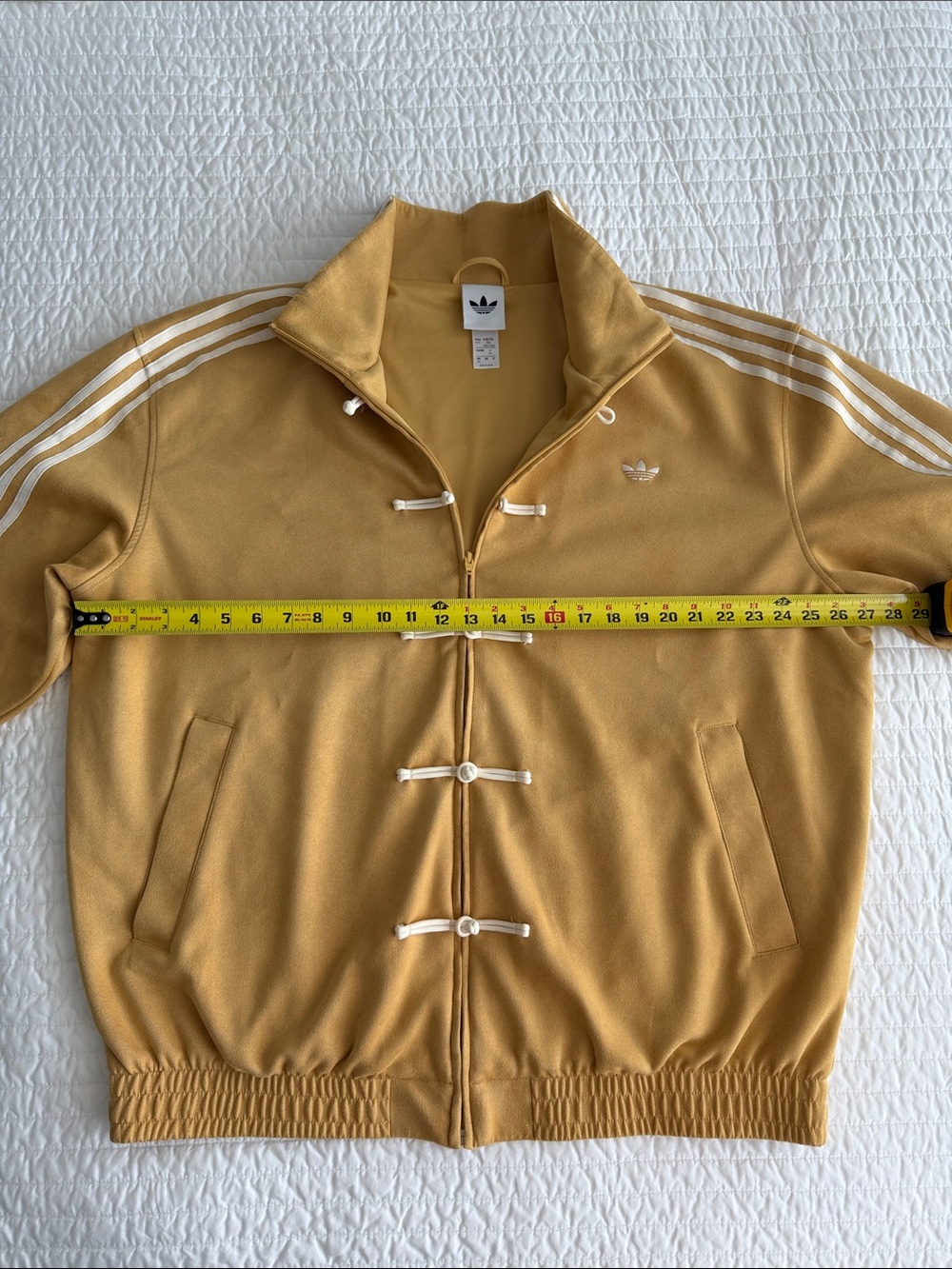 Adidas Originals CTT 3.1 Soft Track Jacket 3XL Mustard/Tan Chinese Frog Closure